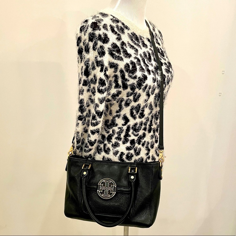 Tory Burch Black & Gold Mini Amanda Satchel - Picture 2 of 7